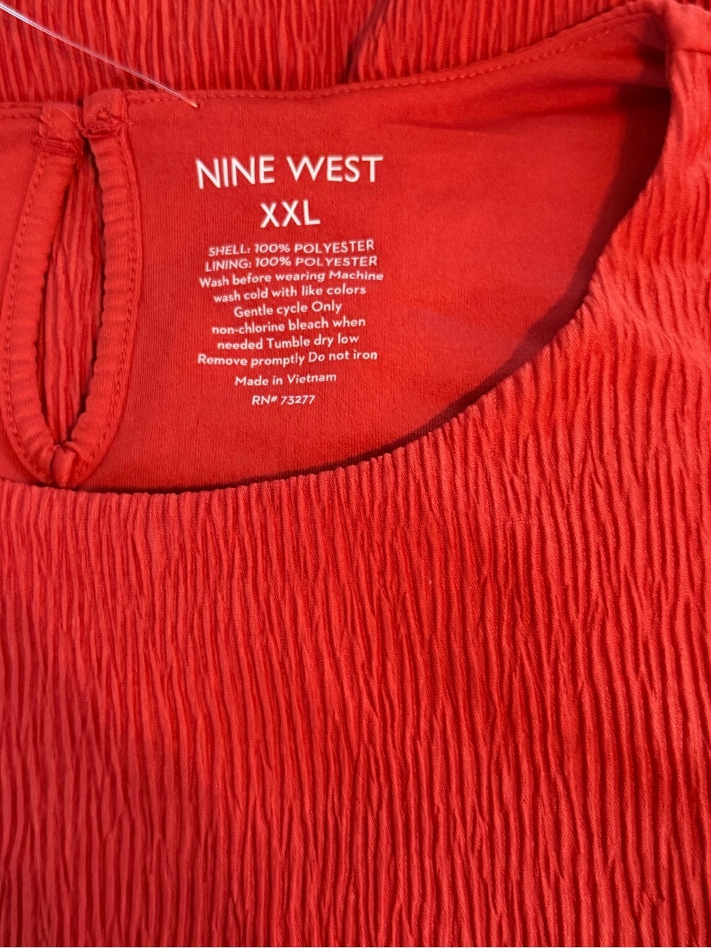 NWT Women's Nine West Texture Pleated Sleeveless Knit Top XXL - Picture 5 of 5